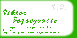 viktor pozsegovits business card